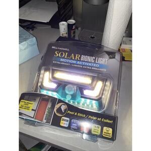 Motion Light Solar Outdoor Bell+Howell Black Solar Sensor Outdoor Wall